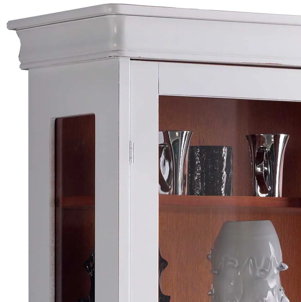 Vitrine in Weiß und Nussbaum - Zarinas