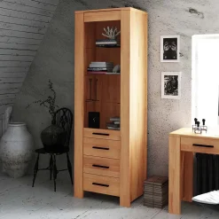 Vitrine Mosniak aus Kernbuche Massivholz