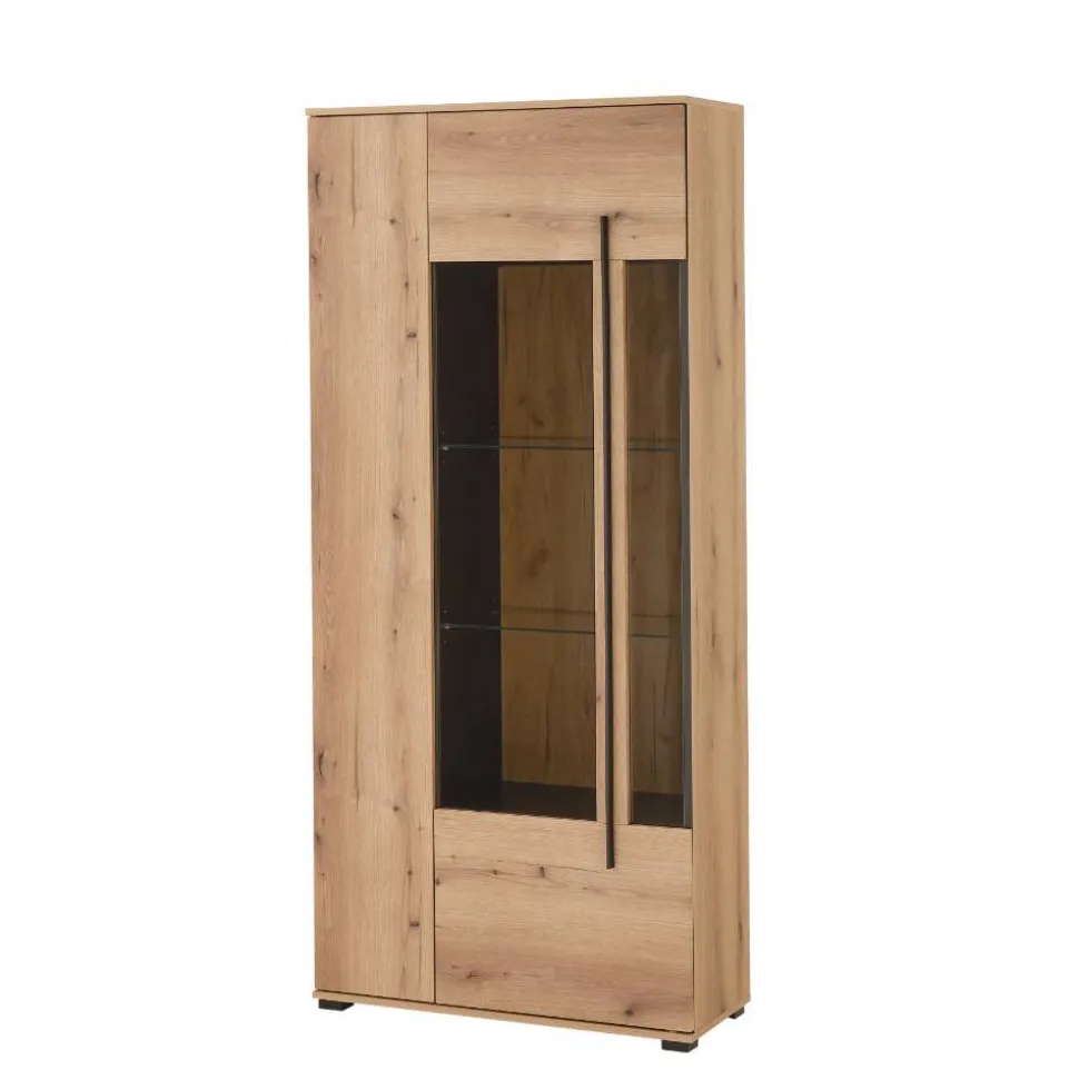 Vitrinen Schrank in Eiche Dekor - Brocus