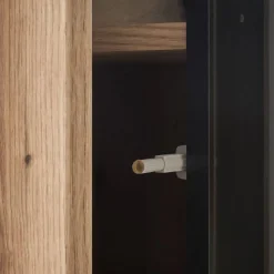 Vitrinen Schrank in Eiche Dekor - Brocus