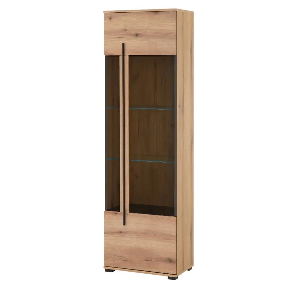 Vitrinenkombination und Wandboard Set - Brocus (vierteilig)