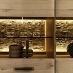 Vitrinenschrank in Asteiche Hell - Jevedaz