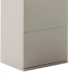 Vitrinenschrank in Grau mit Wildeiche - Teorina