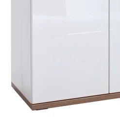 Vitrinenschrank in Hochglanz Weiß - Icadro