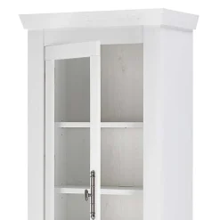 Vitrinenschrank in Holzoptik Pinie weiß - Liancos