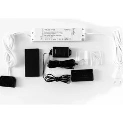 Vitrinenschrank in Weiß und Schwarzgrau - Loazin