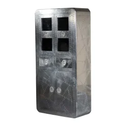 Vitrinenschrank Pilot in Alufarben