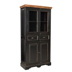 Vitrinenschrank Sentiments in Schwarz