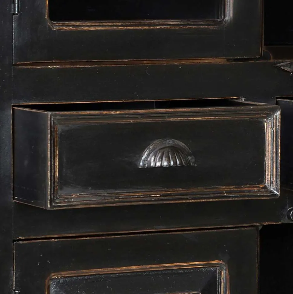 Vitrinenschrank Sentiments in Schwarz