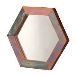 Waben Wandspiegel im Shabby Chic - Vosbadus