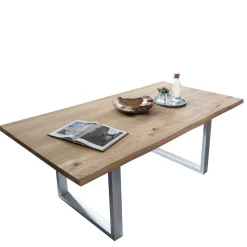 Waldkanten Esstisch aus Wildeiche massiv - Clasina