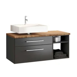 Wand Beckenschrank mit Stauraum - Estregos (dreiteilig)