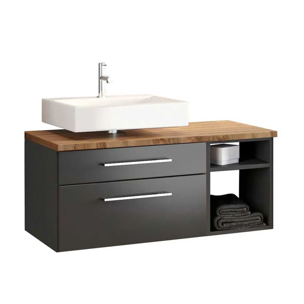 Wand Beckenschrank mit Stauraum - Estregos (dreiteilig)