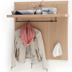Wand Hängegarderobe in Eiche Bianco - Arkadiuz