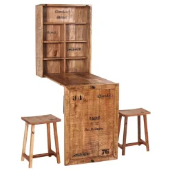 Wand Klapptisch & Hocker Set - Indri (dreiteilig)