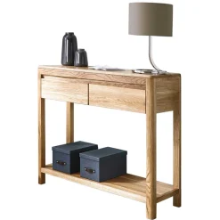 Wand Konsolentisch Uvinessa aus Wildeiche massiv geölt