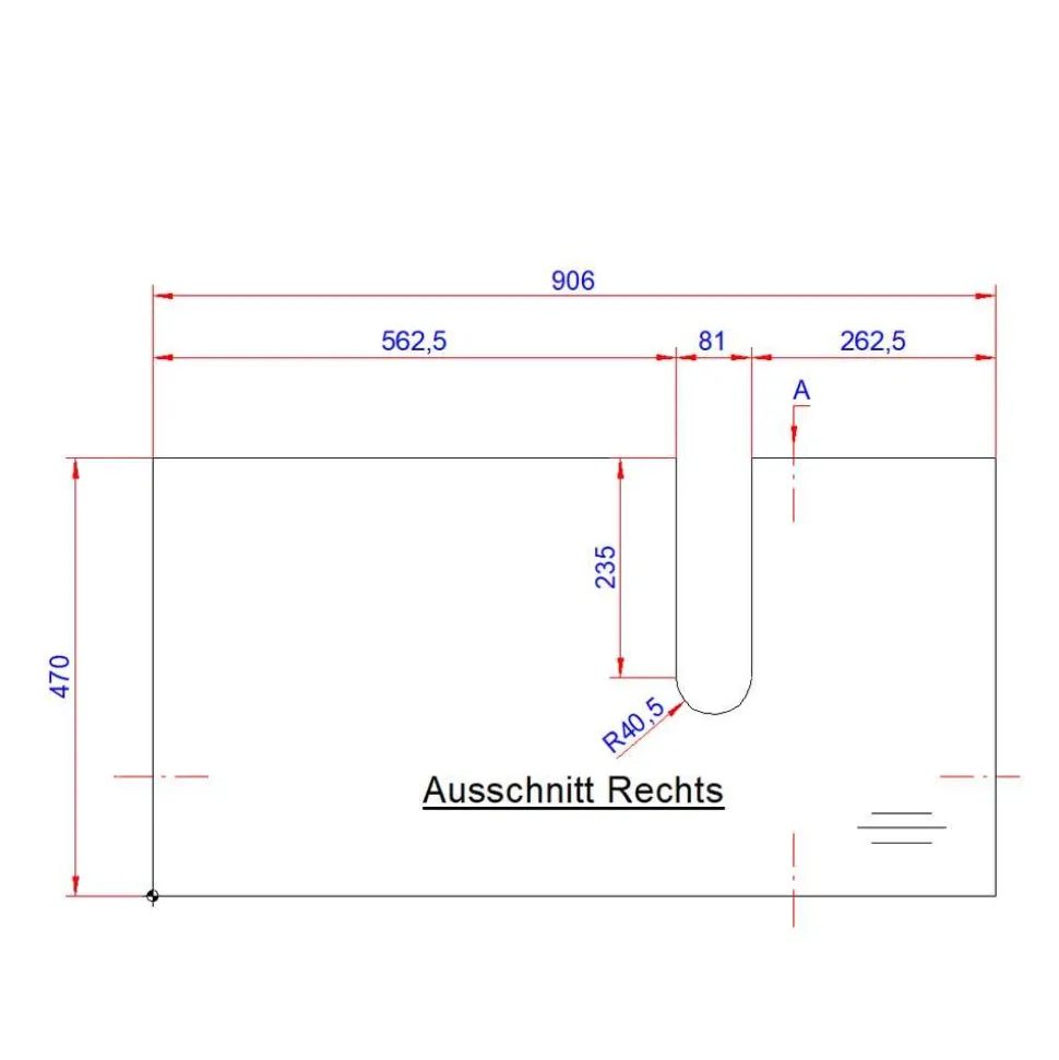 Wand Waschbecken Unterschrank 90x41 cm - Estregos