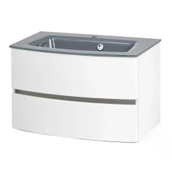 Wand Waschtisch in Weiß - Mesciria