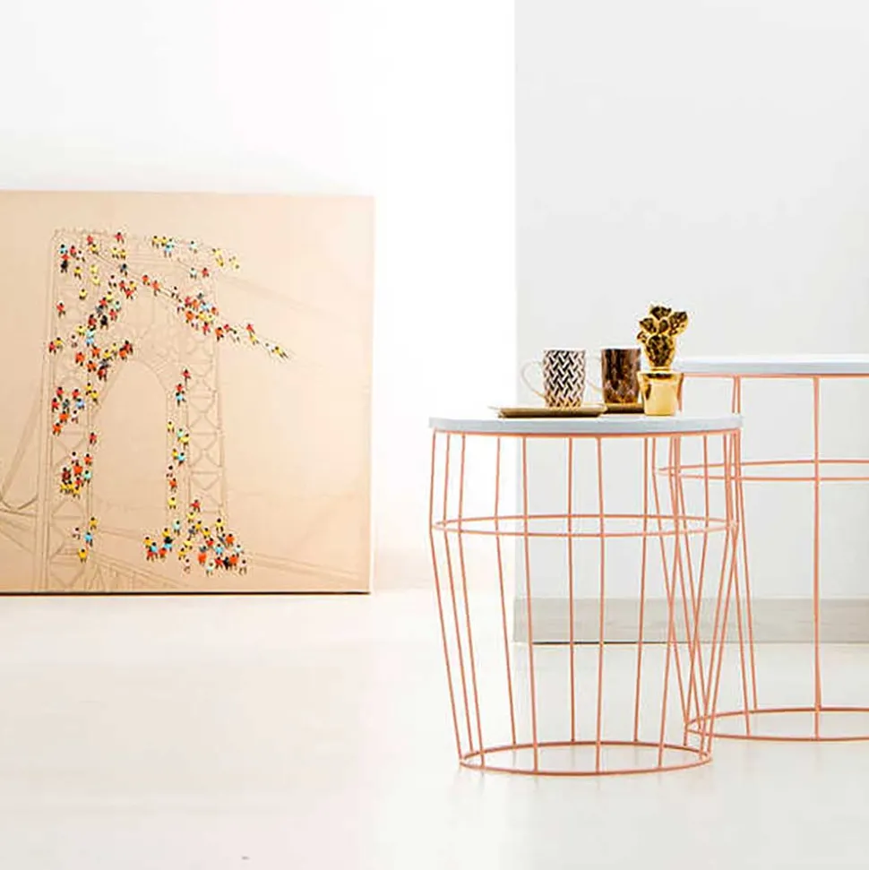 Wandbild mit Brücke und Menschen - Tulcea