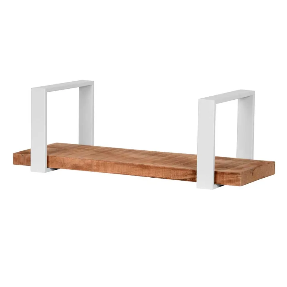 Wandboard aus Mangoholz & Metall Weiß - Siza