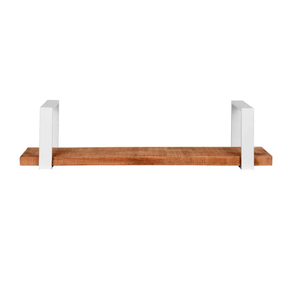 Wandboard aus Mangoholz & Metall Weiß - Siza