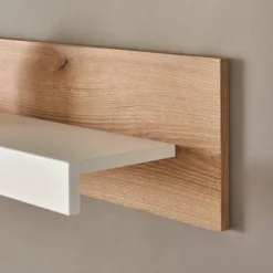 Wandboard in Eiche Natur und Mattweiß - Adejano