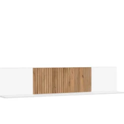 Wandboard in Weiß mit Eiche Bianco - Miloris