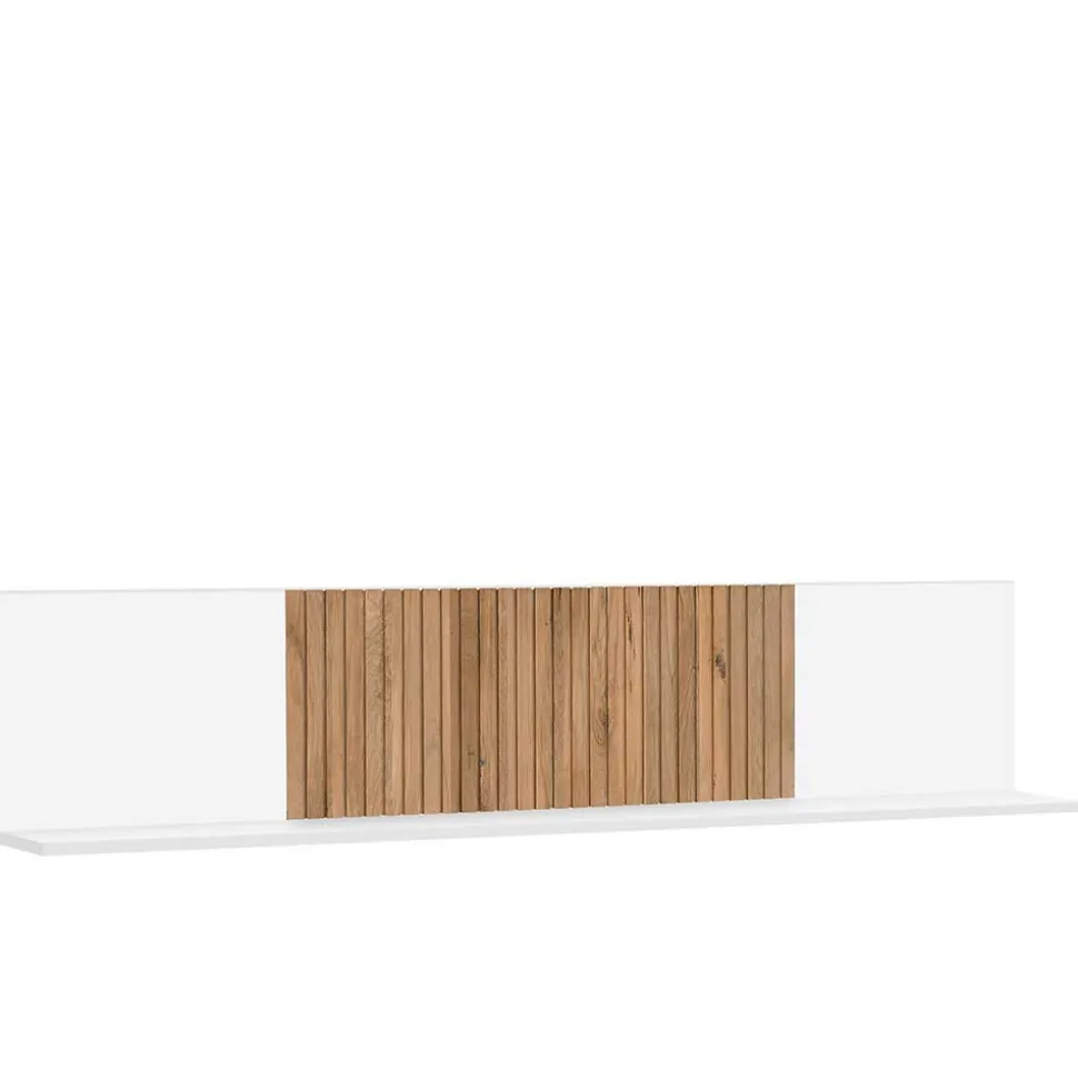 Wandboard in Weiß mit Eiche Bianco - Miloris