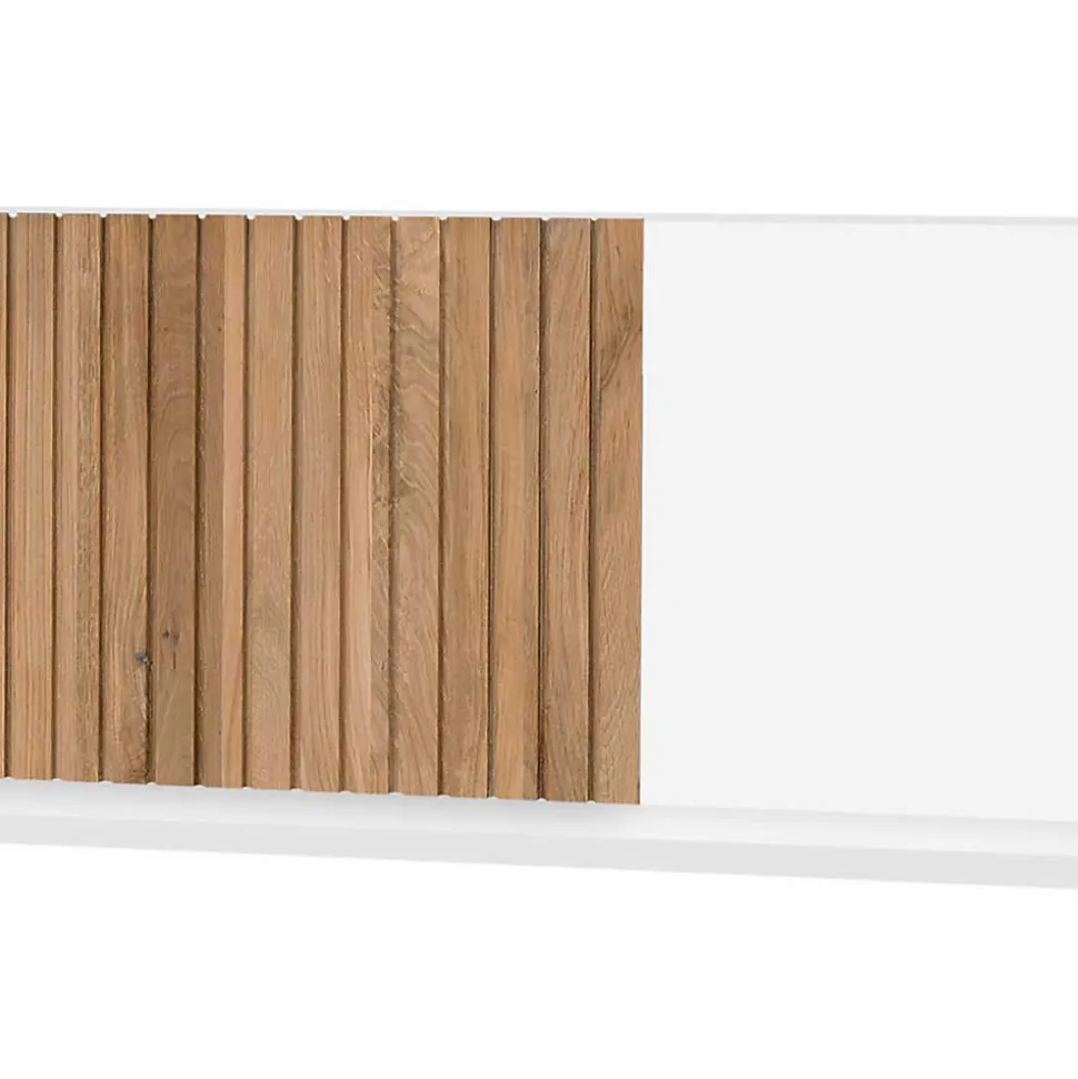 Wandboard in Weiß mit Eiche Bianco - Miloris