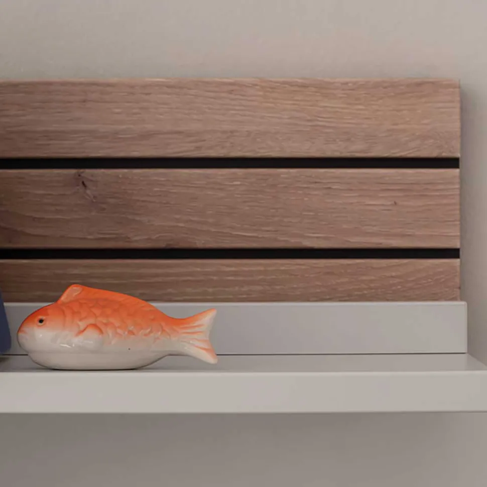 Wandboard in Weiß mit Wildeiche - Varzino