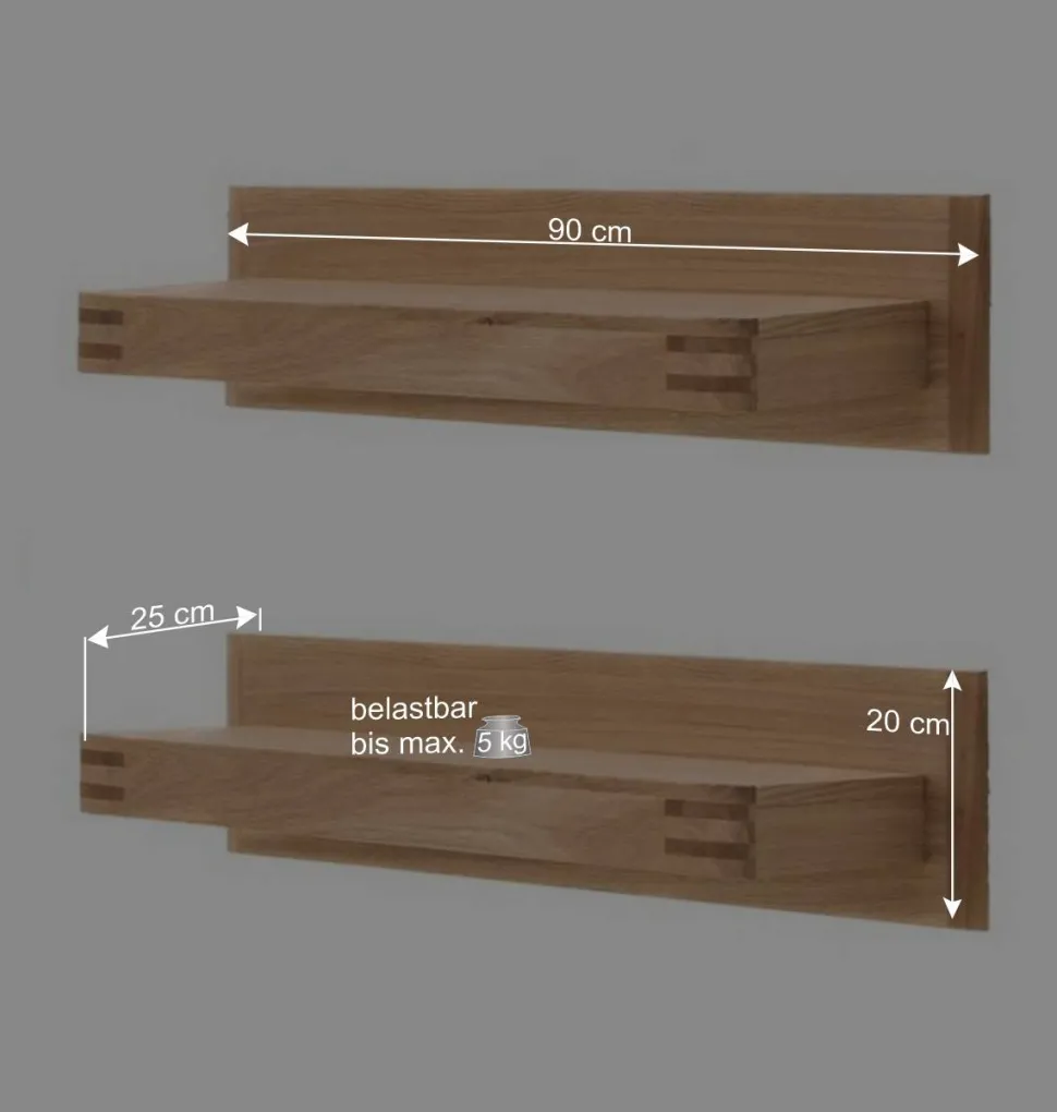Wandboard Set 90 cm breit - Crupean (2er Set)