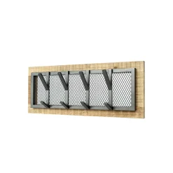 Wandgarderobe aus Metall in Schwarzgrau - Askim