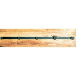 Wandgarderobe aus Metall & Eichenholz - Cornello