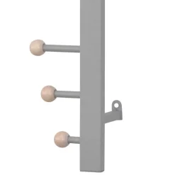 Wandgarderobe aus Metall in Alufarben - Kasrinco