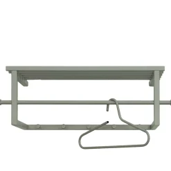 Wandgarderobe aus Stahl in Graugrün - Secrema