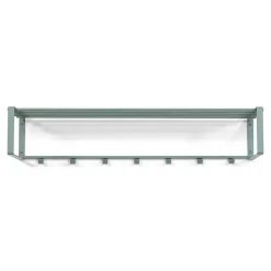 Wand-Garderobe aus Stahl in Graugrün - Satroni