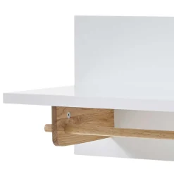 Wandgarderobe mit Ablageboden & Holzstange - Catia
