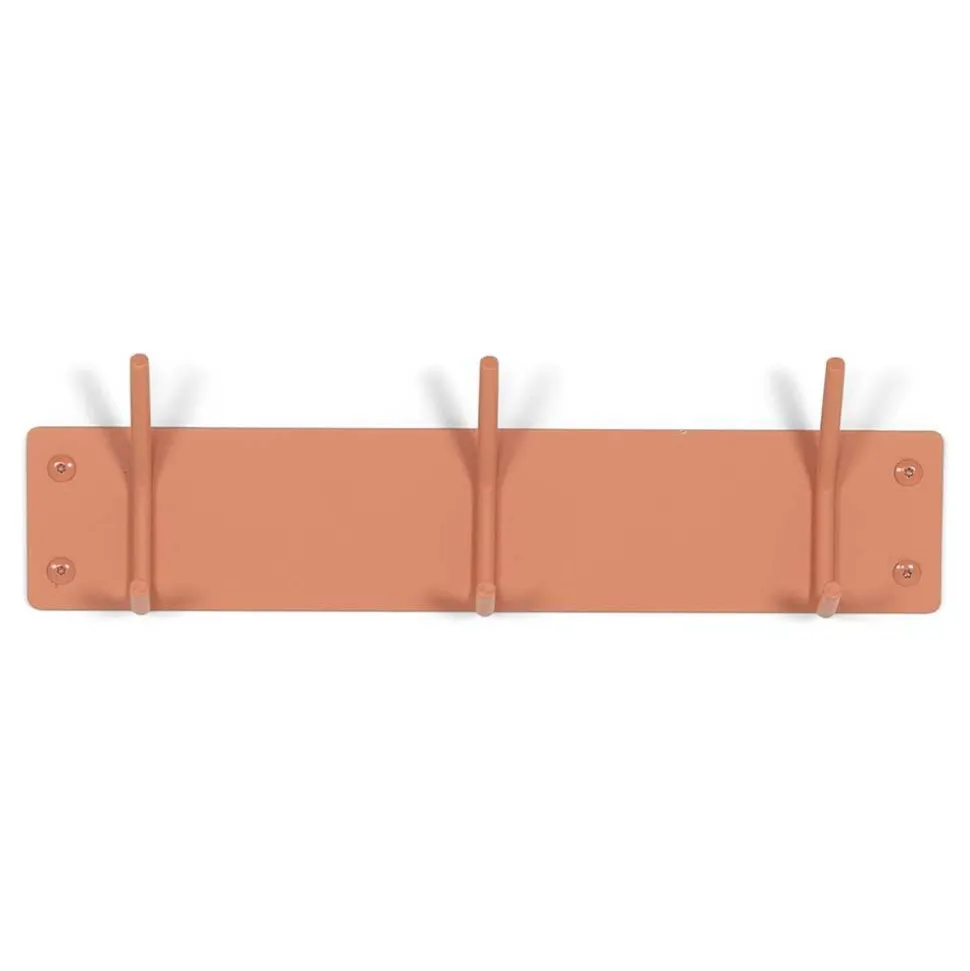 Wandgarderobe pulverbeschichtet in Terracotta - Harras