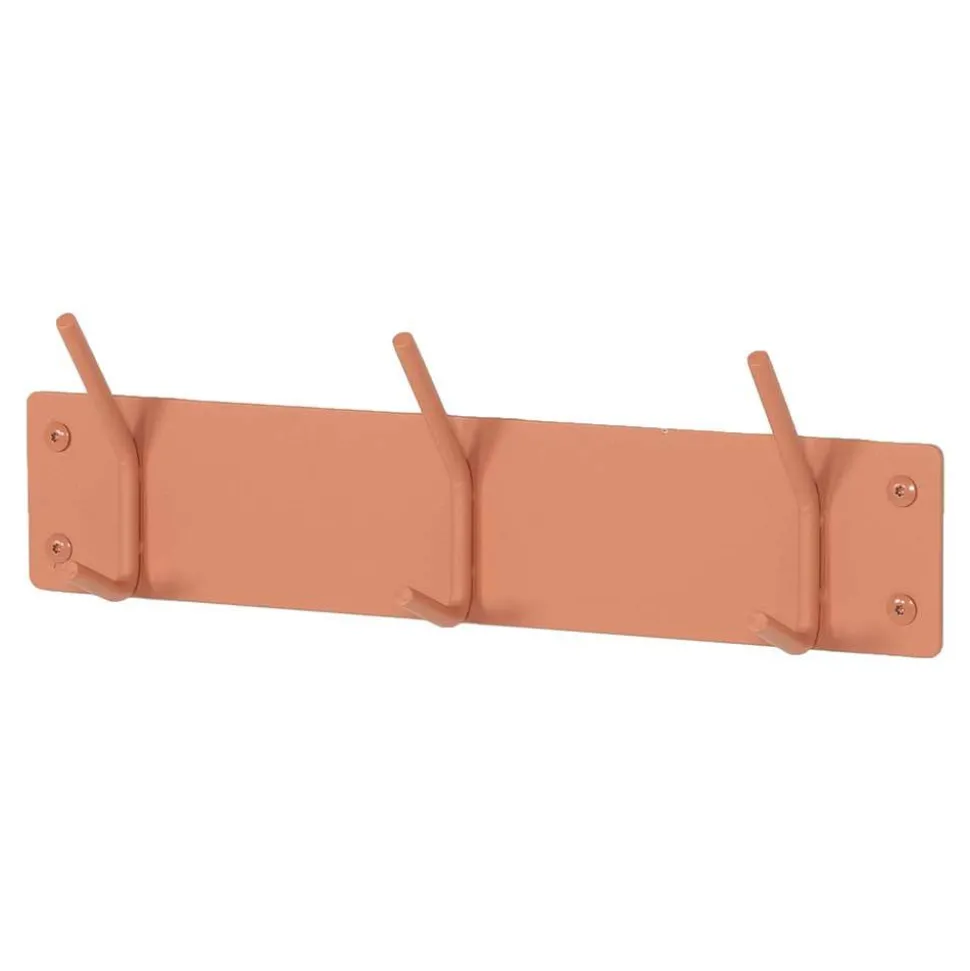 Wandgarderobe pulverbeschichtet in Terracotta - Harras