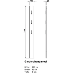 Wandgarderobe Vogona in Weiß Hochglanz
