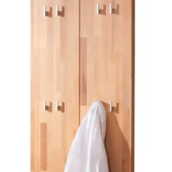 Wandgarderoben Paneel Coestra aus Kernbuche Massivholz