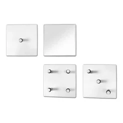 Wandgarderoben Set Teakinia in Weiß Hochglanz (vierteilig)