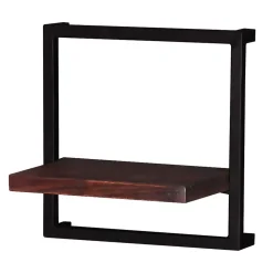 Wandhängeregal aus Recyclingholz Teak - Solapura