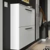Wandmontage Schuhschrank in Weiß - Zyana
