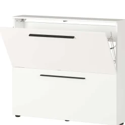 Wandmontage Schuhschrank in Weiß - Zyana