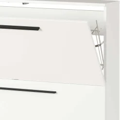 Wandmontage Schuhschrank in Weiß - Zyana