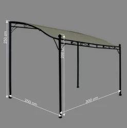 Wandpavillon Nanini in Creme & Schwarz