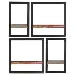 Wandregal Kombi aus Altholz bunt - Jamaica (vierteilig)