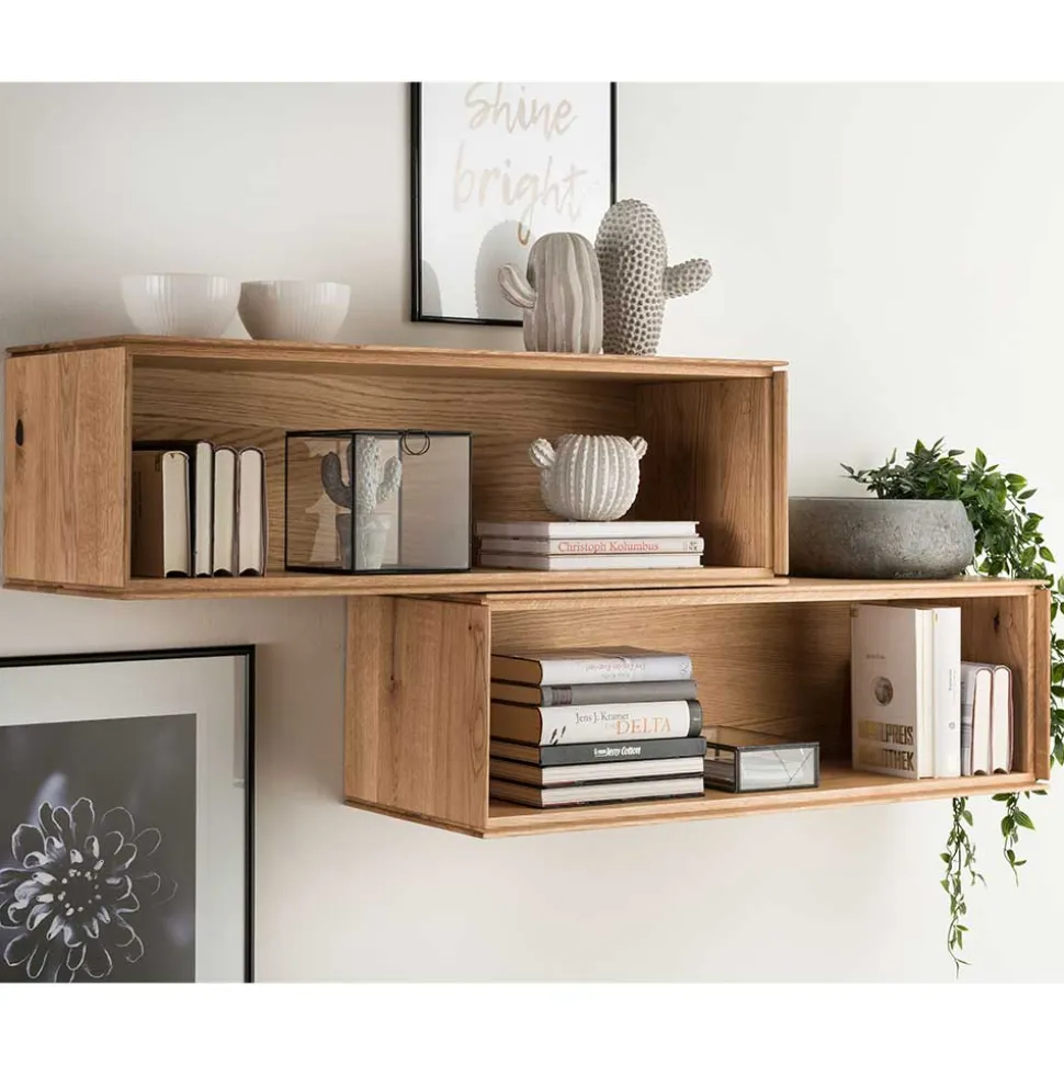 Wandregal mit Fach & Rückwand - Sinta