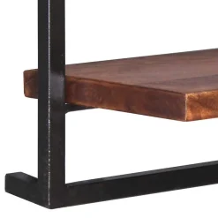 Wandregal Set aus Metall & Massivholz - Fiorda (siebenteilig)